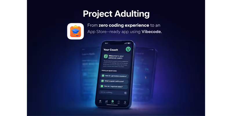 Project Adulting app case study cover